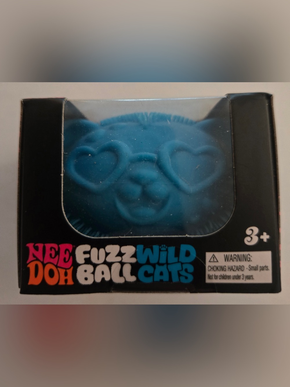 NeeDoh Fuzz Wild Ball Cats – Blue Sensory Squishy Fidget Toy – NEW